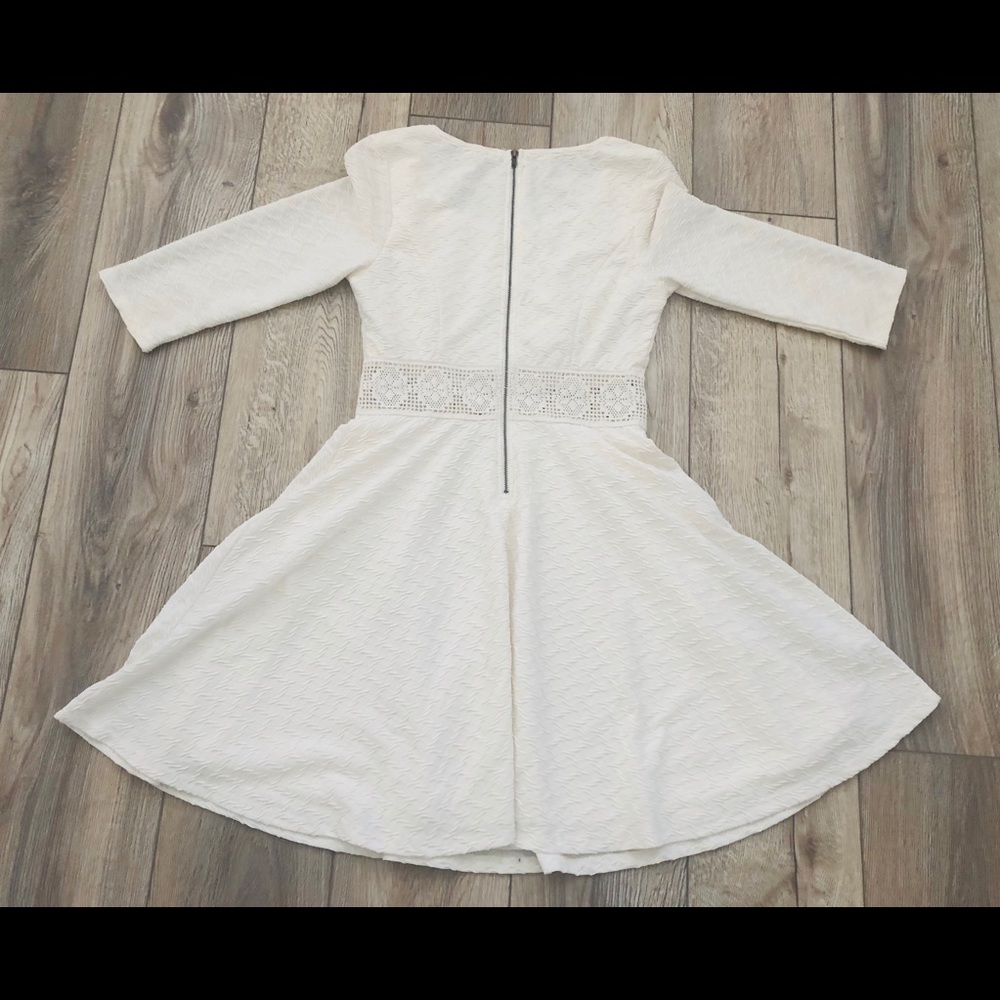 American Rag Cream Skater Dress w Crochet Detail - Picture 3 of 6
